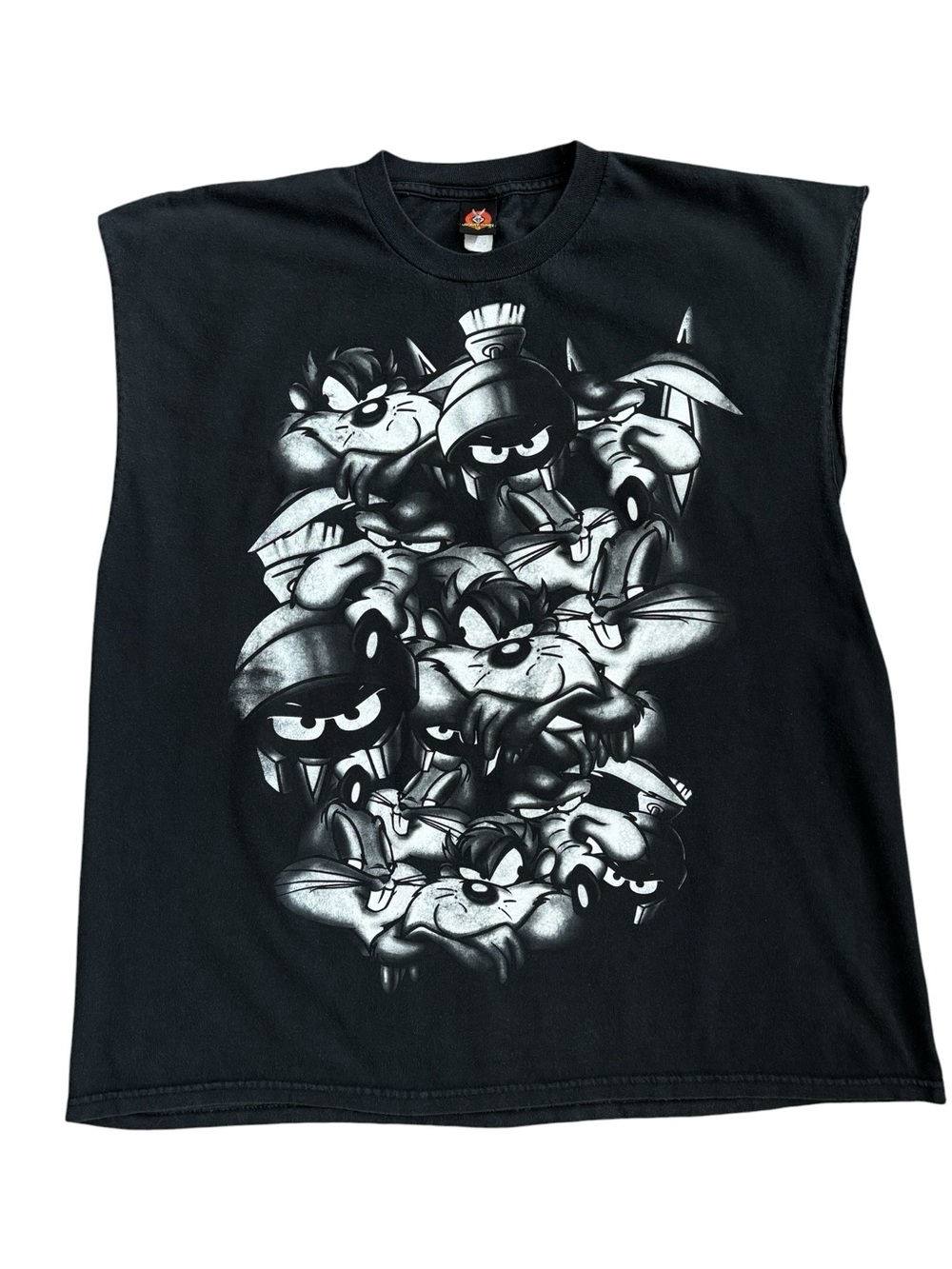 Vintage 90s Looney Tunes Marvin The Martian / Taz / Bugs Bunny Cutoff T-Shirt